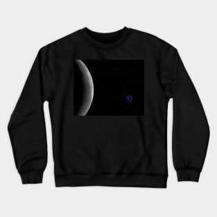 Moon And Night On Planet Earth Crewneck Sweatshirt